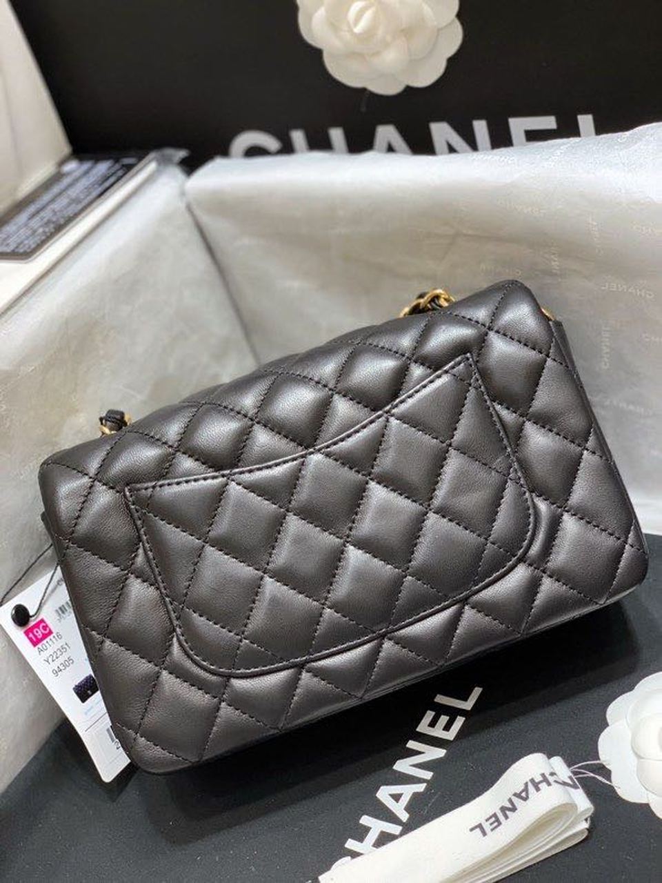 CHL -  Classic Flap Bag Gold Toned Hardware Black For Women Bags, Shoulder And Crossbody Bags 7.8in/20LO A01116
