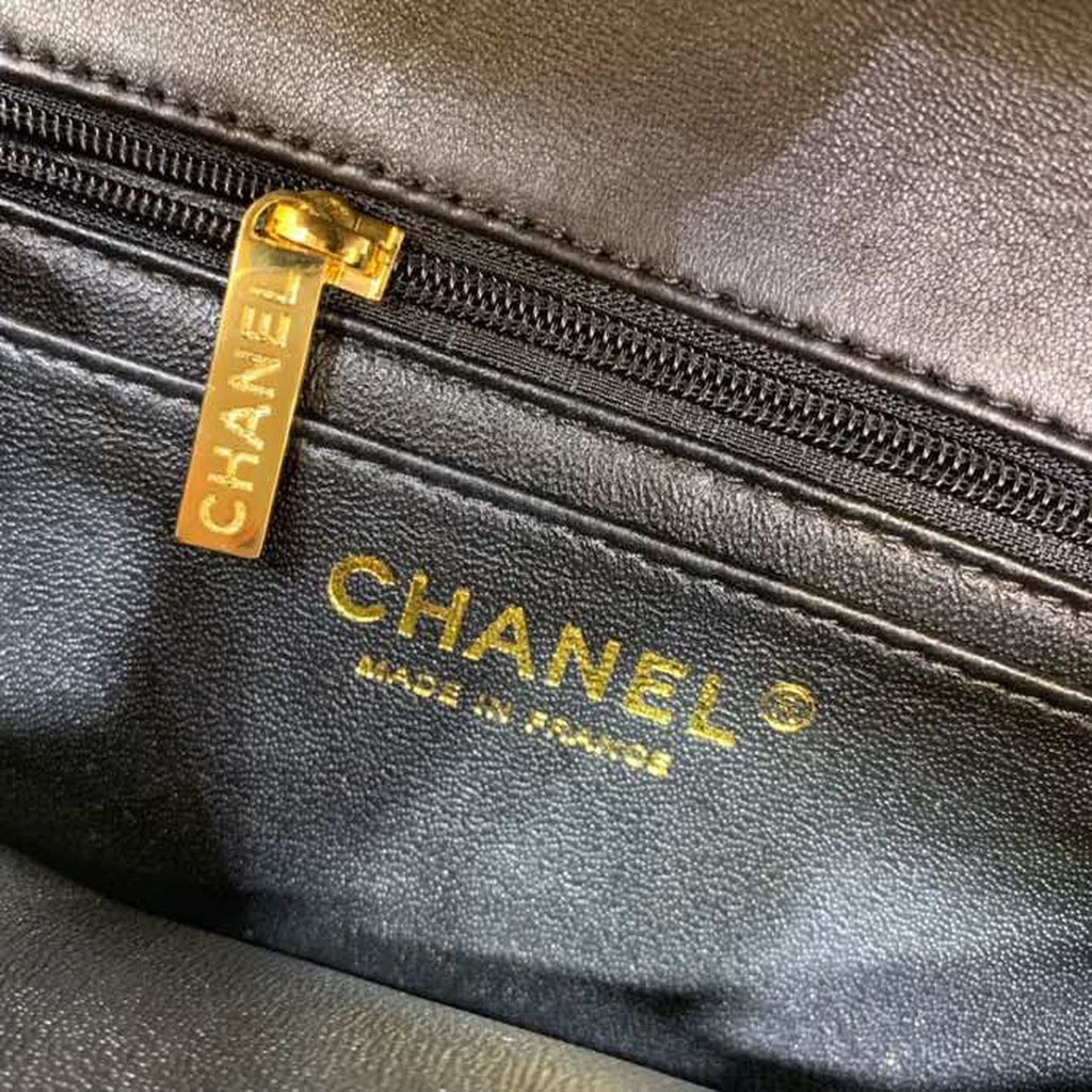 CHL -  Classic Flap Bag Gold Toned Hardware Black For Women Bags, Shoulder And Crossbody Bags 7.8in/20LO A01116