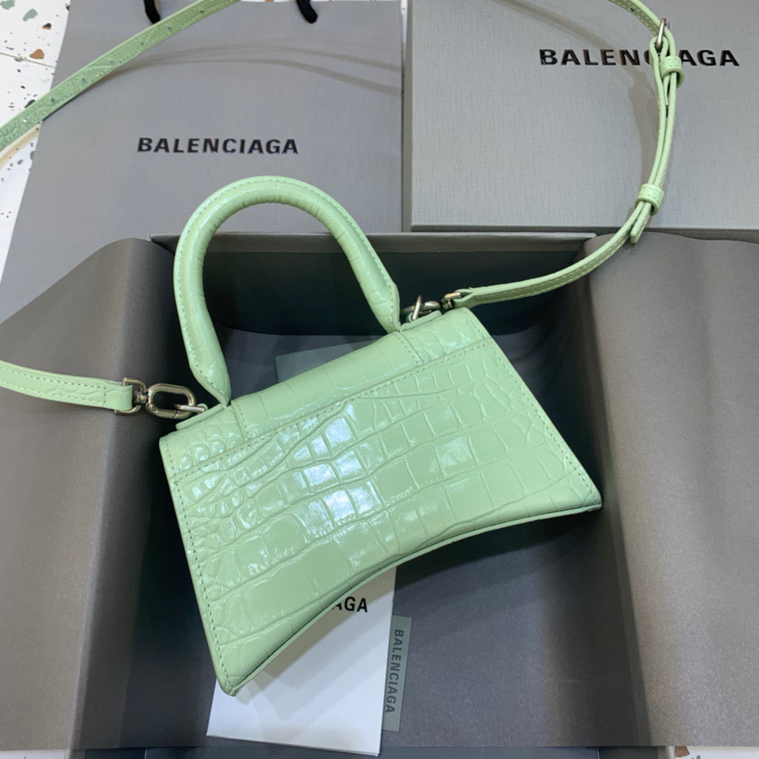 BLN-Ciaga Hourglass XS Handbag In Light Green, For Women,  Bags 7.4in/19LO
