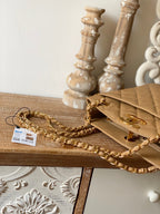 CHL -  Beige Large Quilted Caviar Tote Bag For Women 28LO/11in