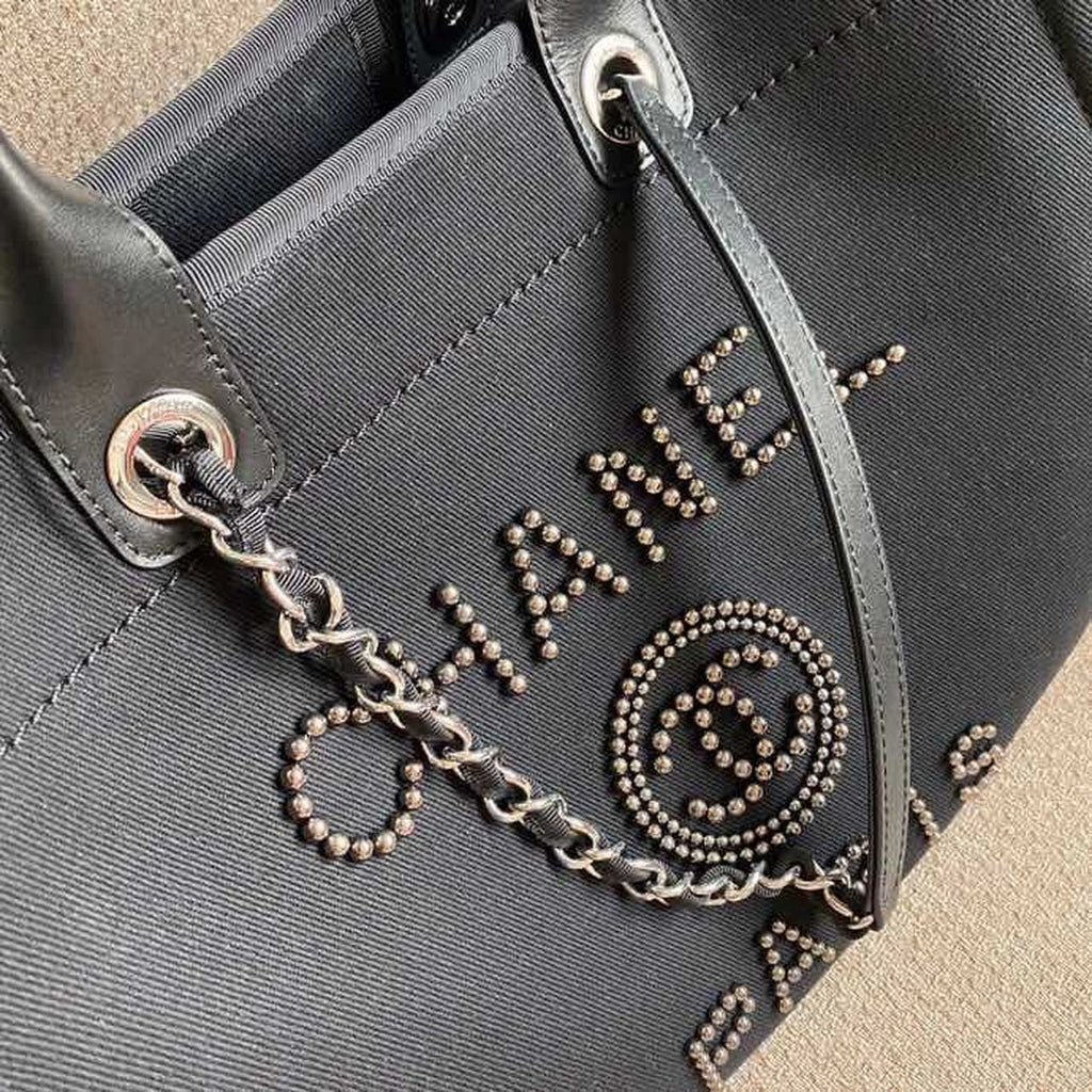 CHL -  Large Deauville Pearl Tote Bag Black For Women Handbags, Shoulder Bags 15in/38LO A66941