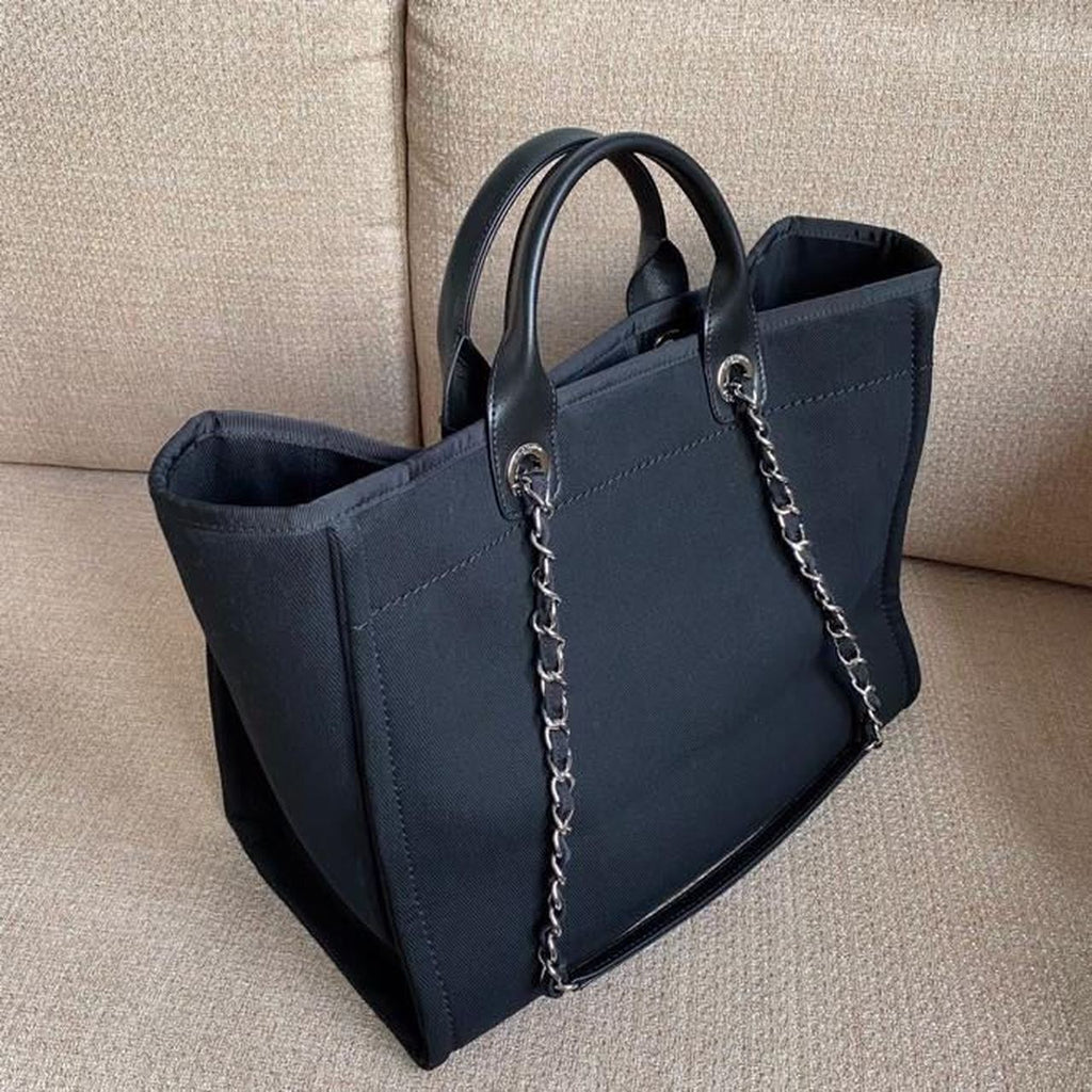 CHL -  Large Deauville Pearl Tote Bag Black For Women Handbags, Shoulder Bags 15in/38LO A66941