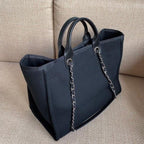 CHL -  Large Deauville Pearl Tote Bag Black For Women Handbags, Shoulder Bags 15in/38LO A66941