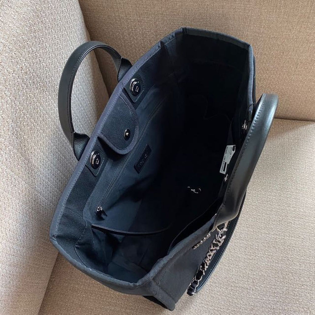 CHL -  Large Deauville Pearl Tote Bag Black For Women Handbags, Shoulder Bags 15in/38LO A66941
