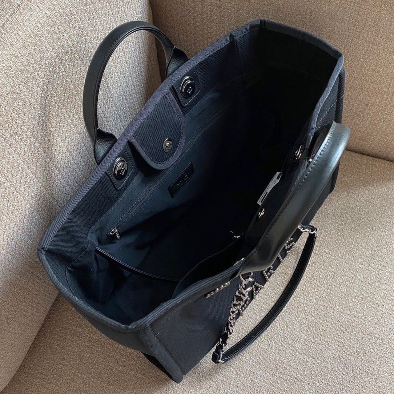 CHL -  Large Deauville Pearl Tote Bag Black For Women Handbags, Shoulder Bags 15in/38LO A66941