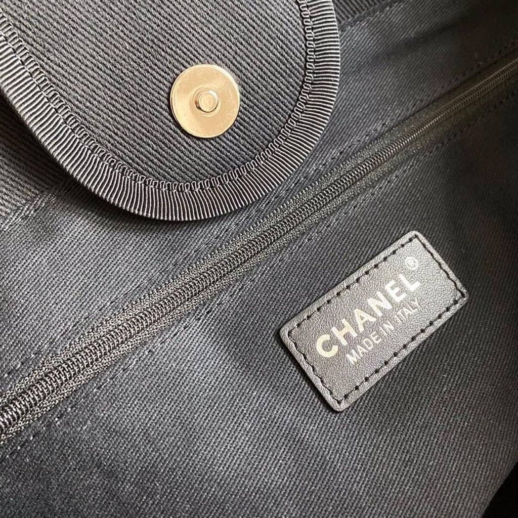 CHL -  Large Deauville Pearl Tote Bag Black For Women Handbags, Shoulder Bags 15in/38LO A66941