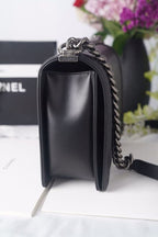 CHL -  LeBoy Bag 28LO Lambskin Leather Antique SilLusso Official - Hardware Spring/SuMM - er Collection, Black