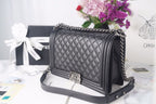 CHL -  LeBoy Bag 28LO Lambskin Leather Antique SilLusso Official - Hardware Spring/SuMM - er Collection, Black