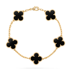 CLOVER BRACELET 5 MOTIFS ONYX