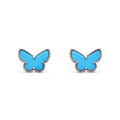 BUTTERFLY TURQUOISE SILVER EARRINGS