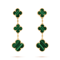 CLOVER MALACHITE 3 MOTIFS GOLD