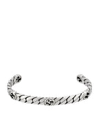 GG SILVER INTERLOCKING OPEN BRACELET