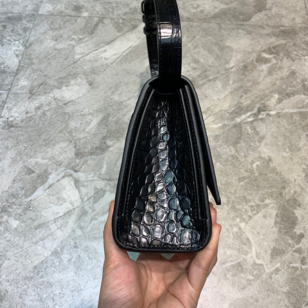 BLN-Ciaga Hourglass Handbag In Black, For Women,  Bags 9.8in/25LO