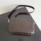 BV 25 Small Intrecciato Camera Bag 24.5cm Deep Brown Cowhide HW