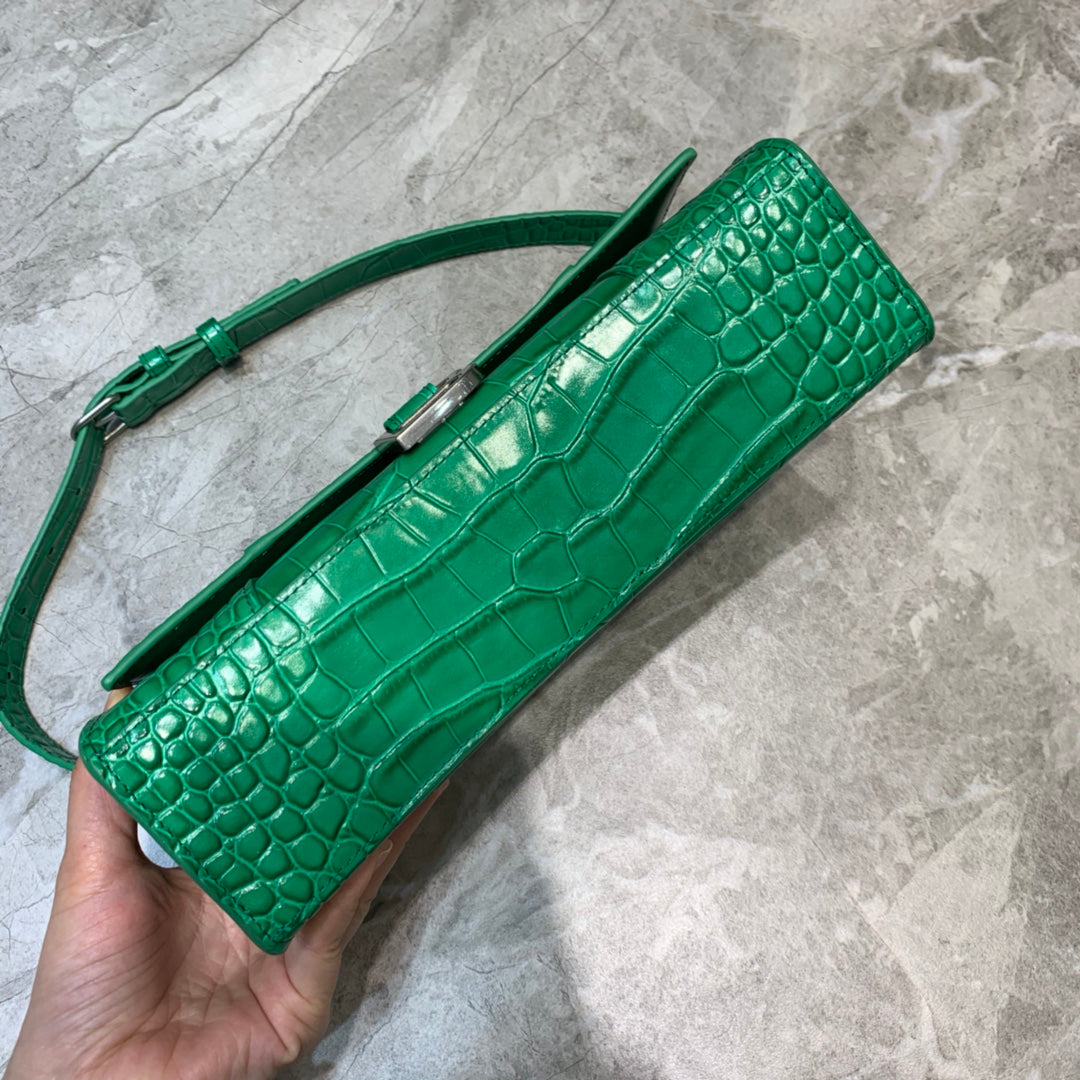 BLN-Ciaga Hourglass Handbag In Green, For Women,  Bags 9.8in/25LO