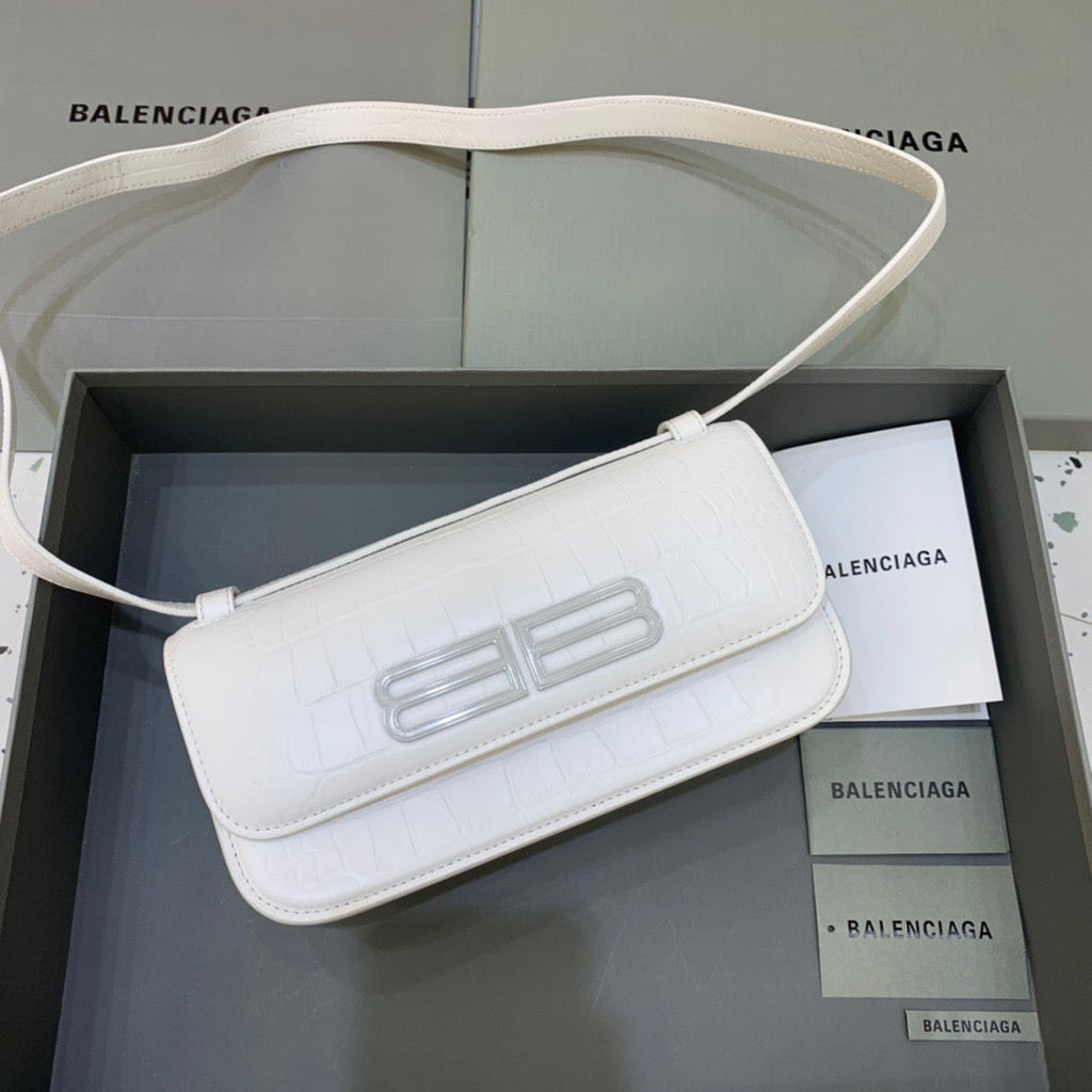 BLN-Ciaga Gossip Small Shoulder Bag White, For Women,  Bags 9.1in/23LO