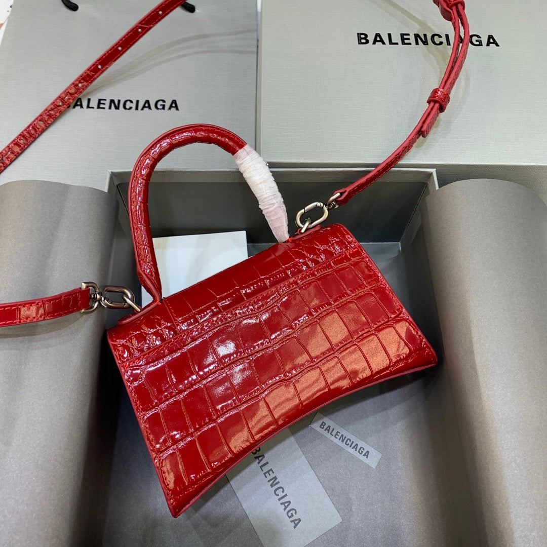BLN-Ciaga Hourglass XS Handbag In Red, For Women,  Bags 7.4in/19LO
