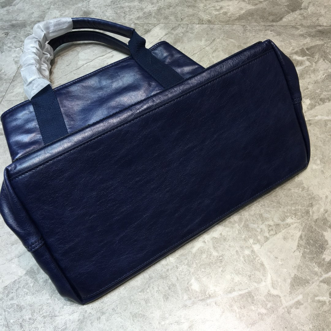 BLN-Ciaga Navy Medium Cabas Tote Bag In Blue, For Women,  Bags 14.1in/36LO