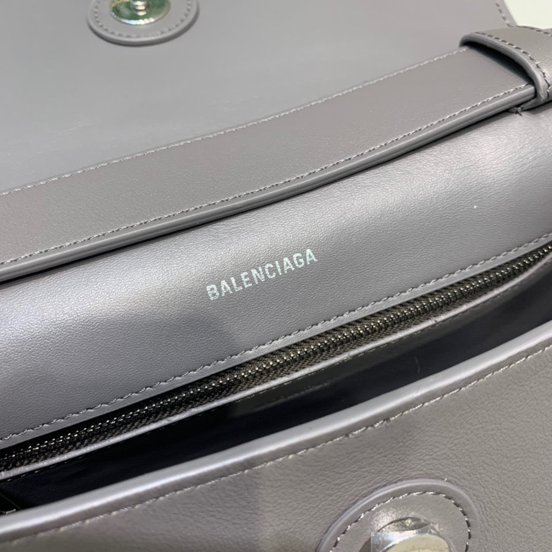 BLN-Ciaga Downtown Small Shoulder Bag In Gray, For Women,  Bags 11.8in/30LO 67135329S1Y1604