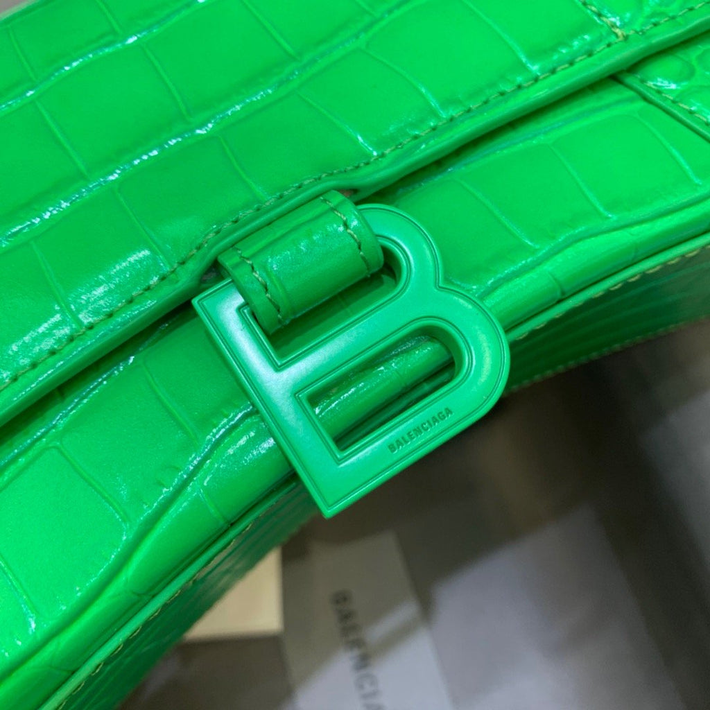 BLN-Ciaga Hourglass Small Handbag In Bright Green, For Women,  Bags 9in/23LO