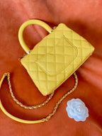 CHL - Mini Flap Bag Top Handle Yellow For Women 7.5in/19LO