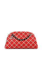 CHNL -  Limited Edition Red Patent & Tweed Double Chain Tote