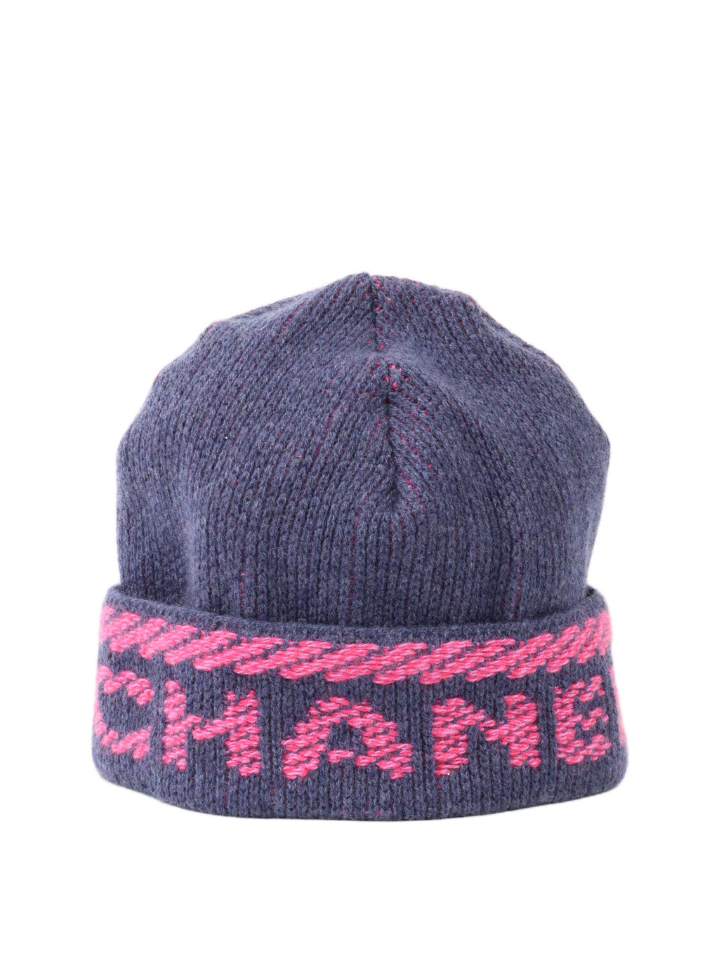 CHNL -  Navy and Fuchsia Beanie.