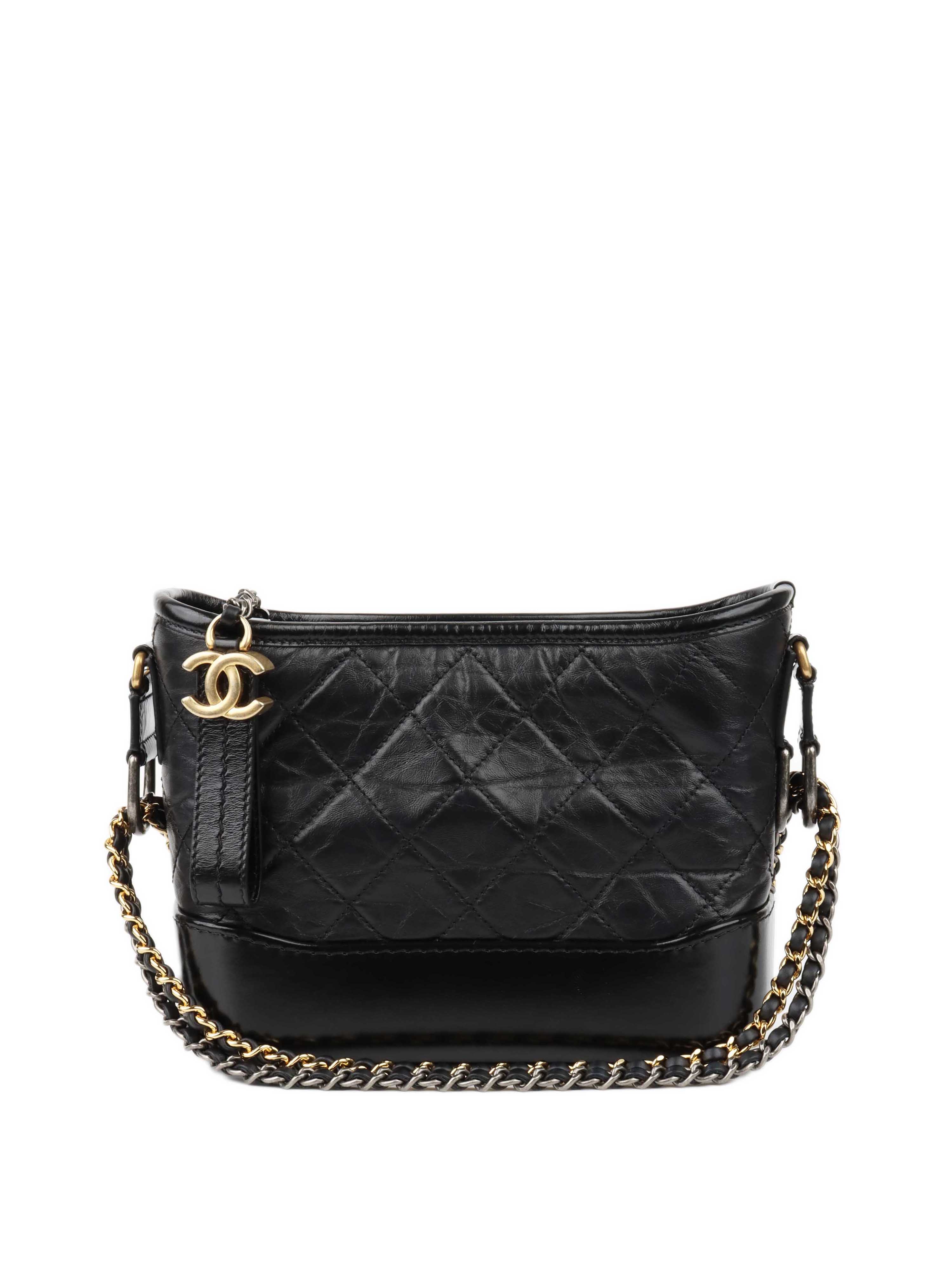 CHNL -  Small Black Gabrielle Shoulder Bag.