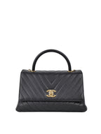 CHNL -  Medium Dark Grey Coco Handle GHW.