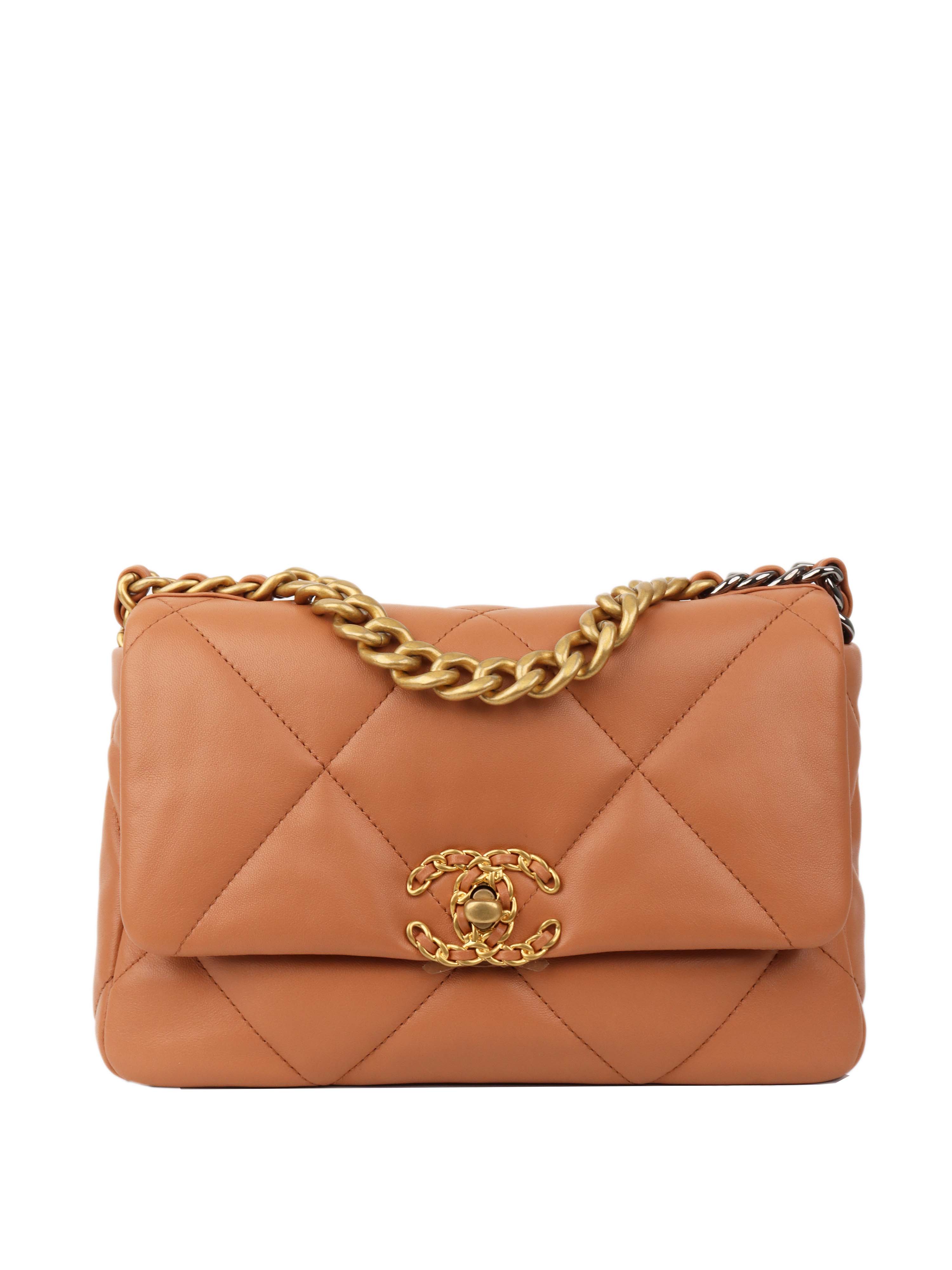 CHNL -  Small Caramel 19 Bag.