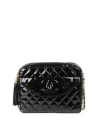 CHNL -  Black Patent Shoulder Bag.