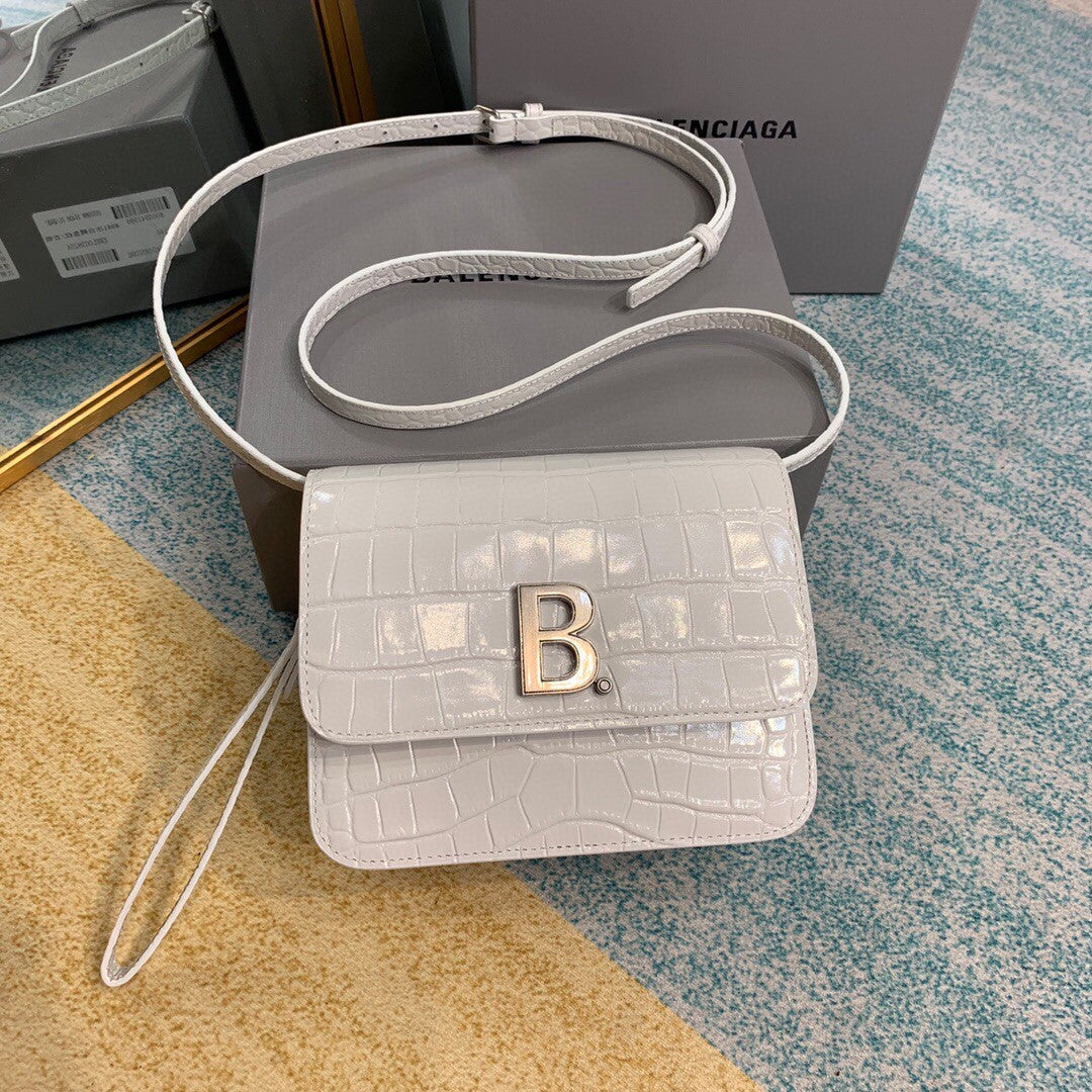 BLN-Ciaga Bolso Bandolera B In White, For Women,  Bags 7in/18LO