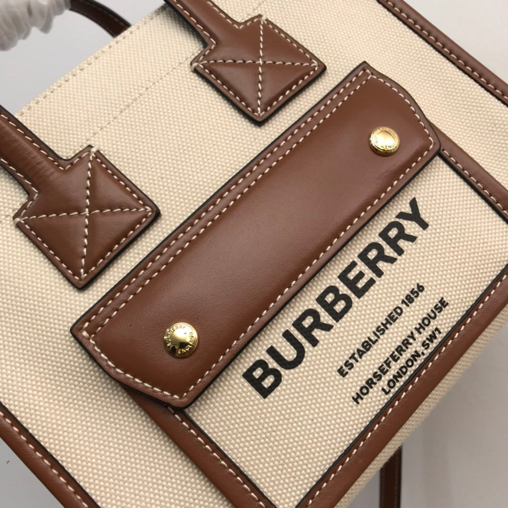 B-Berry - BB  Mini Two-tone Canvas And Freya Tote For Women, Bags 9.1in/23LO 80441431