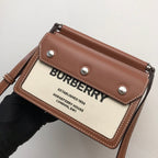 B-Berry - BB  Mini Horseferry Print Title Bag With Pocket Detail Malt Brown For Women, Bags 7.5in/19LO 80146111