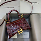BLN-Ciaga Hourglass XS Handbag In Dark Red, For Women,  Bags 7.4in/19LO
