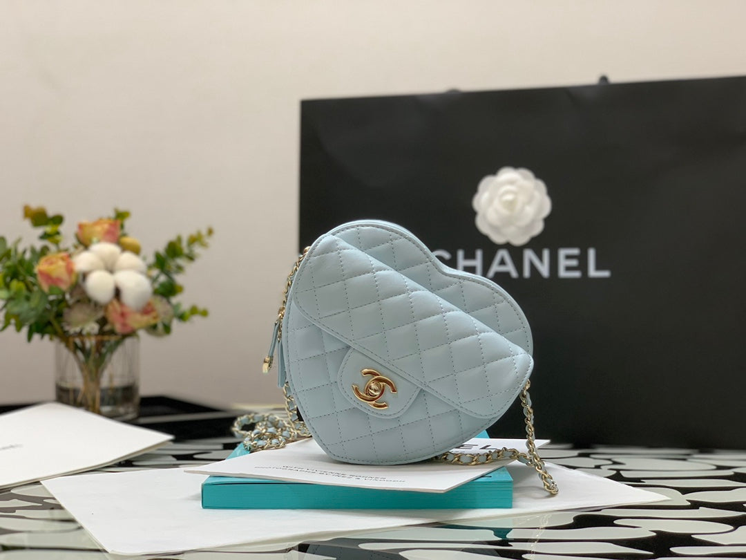 CHL - Mini Heart Bag Grey For Women 7in/18LO AS3191 B07958