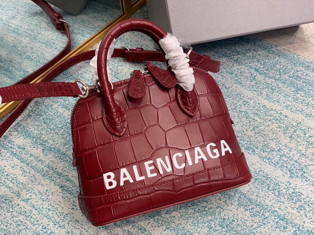 BLN-Ciaga Ville Mini Handbag In Dark Red, For Women,  Bags 4.7in/12LO