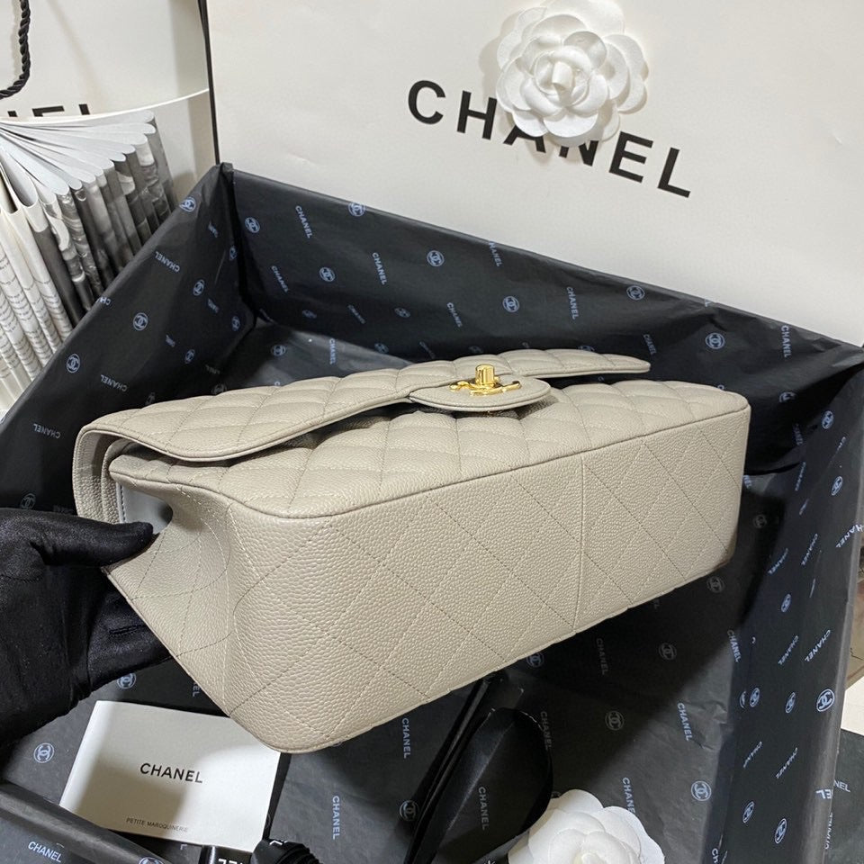 CHL - Large Classic Handbag Gold Hardware Grey For Women Handbags, Shoulder Bags 11.8in/30LO