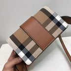 B-Berry - BB  Small Bridle House Check And Buckle Crossbody Brown For Women, Bags 7.8in/20LO
