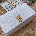 BB Quilted Medium Lola Bag Monogram White For Women, Bags 11in/28LO 80211061