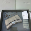 BLN-Ciaga Hourglass Wallet On Chain in Golden Gray, For Women,  Bags 9in/23LO
