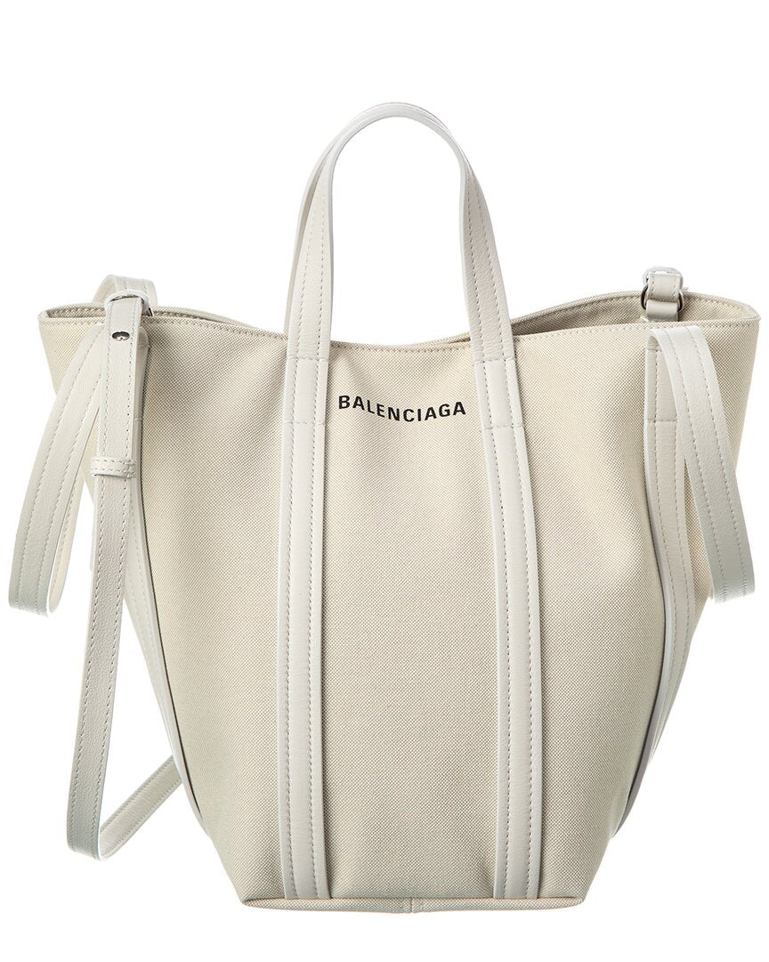 Blnciaga Everyday 2.0 Canvas & Leather Shoulder Tote