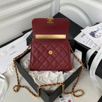 CHL -  Clutch With Chain Gold Hardware Red For Women Handbags, Shoulder Bags 5.7in/14.5LO