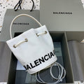 BLN-Ciaga Le Cagole Medium Bucket Bag In White, For Women,  Bags 11.8in/30LO