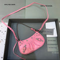 BLN-Ciaga Le Cagole Mini Bag With Chain In Pink, For Women,  Bags 8.2in/21LO 69581423EBY5812