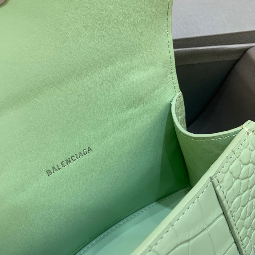 BLN-Ciaga Hourglass XS Handbag In Light Green, For Women,  Bags 7.4in/19LO