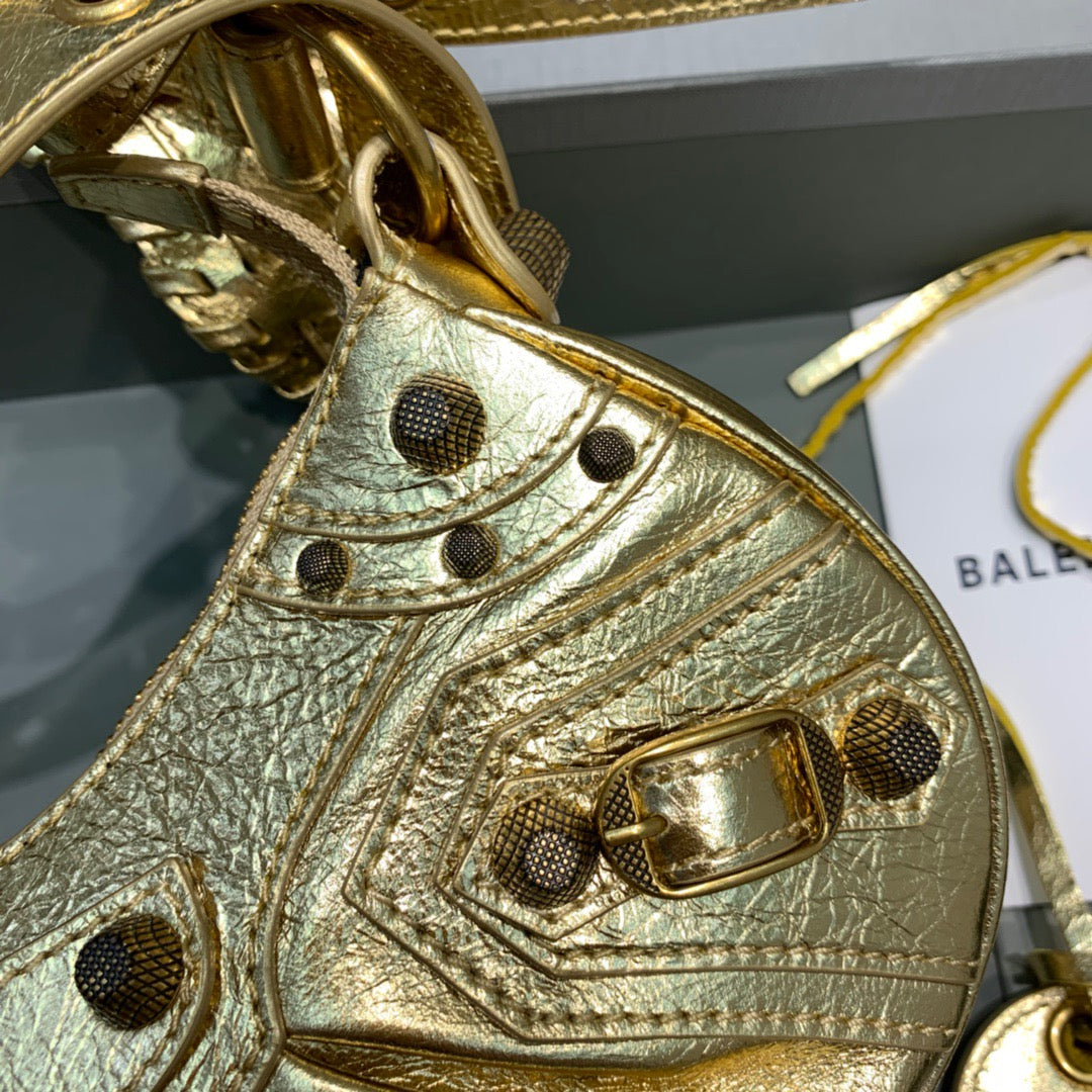 BLN-Ciaga Le Cagole XS Shoulder Bag In Gold, For Women,  Bags 10.2in/26LO 6713090GT3M8005