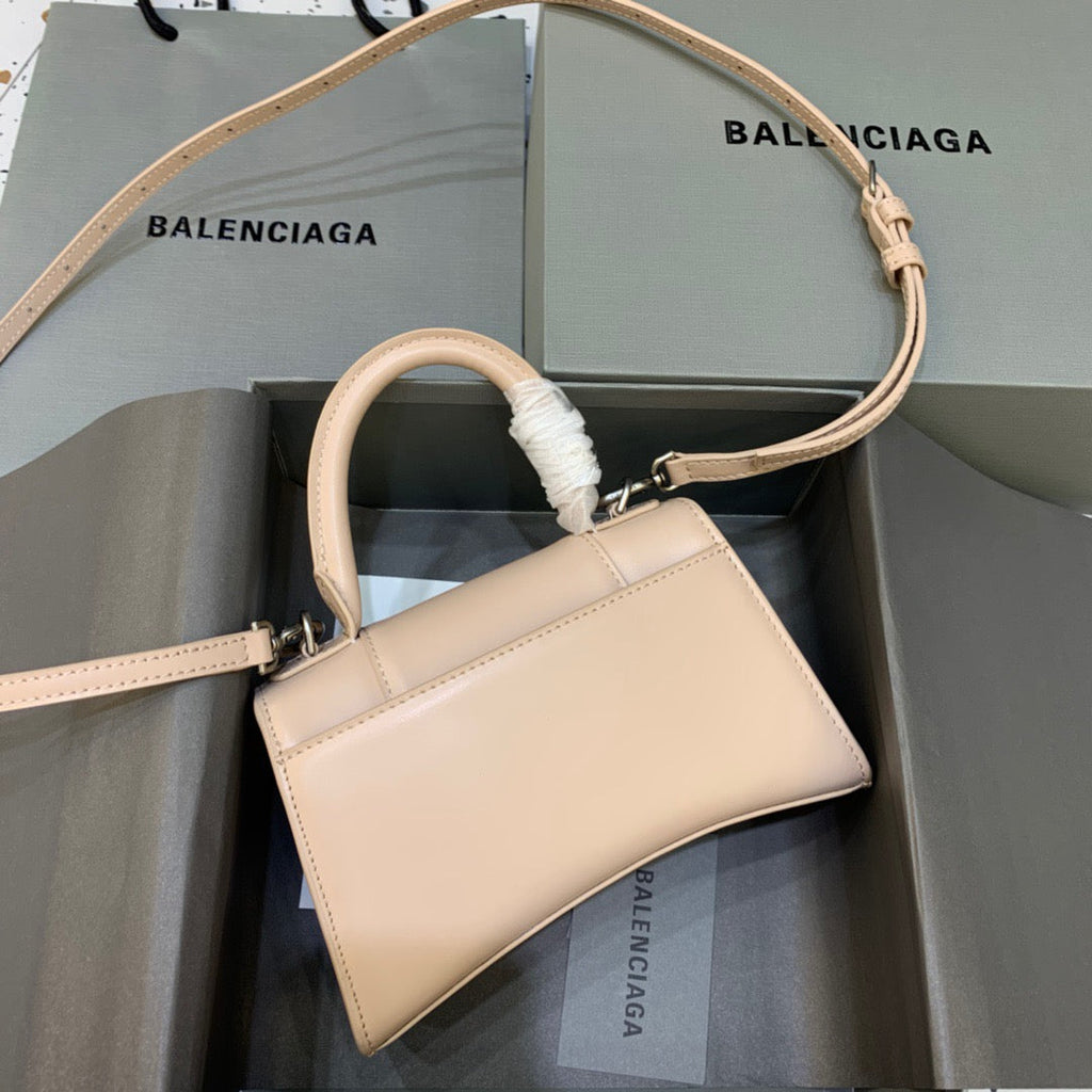 BLN-Ciaga Hourglass XS Handbag In Beige, For Women,  Bags 7.4in/19LO