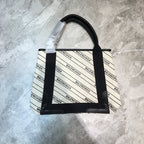 BLN-Ciaga Navy Small Cabas Tote Bag In White, For Women,  Bags 18.5in/47LO