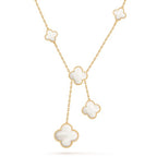 CLOVER PINK MOP NECKLACE 6 MOTIF